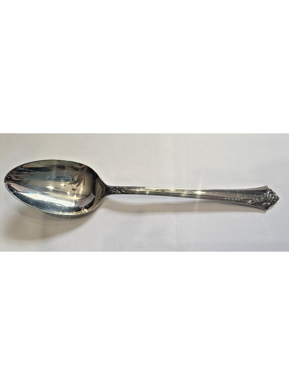 Oneida Cube Damask Rose stainless Solid Serving Spoon